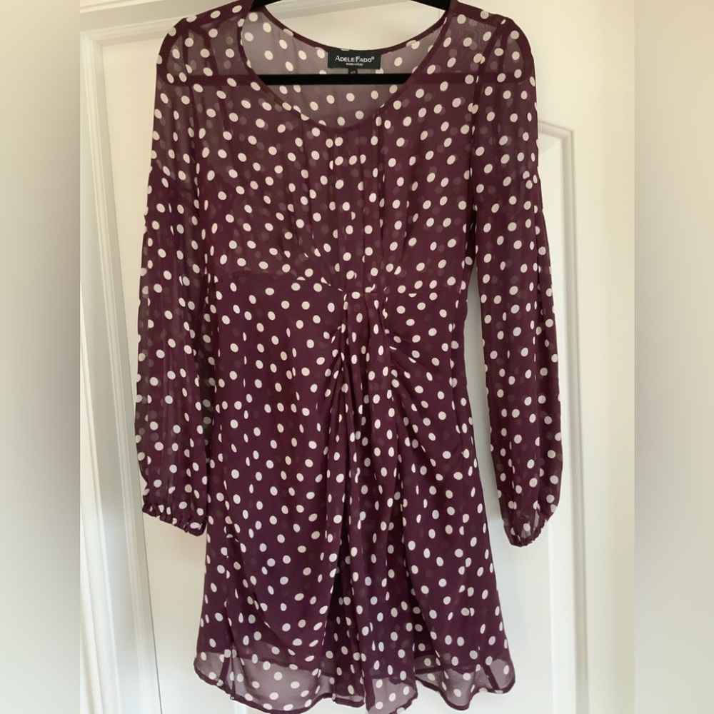 Adele Fado Polka Dot Chiffon dress